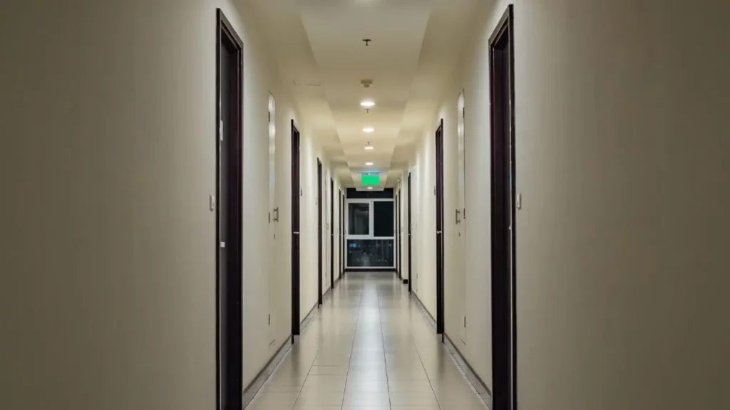 Long walking distance through hallway for movers